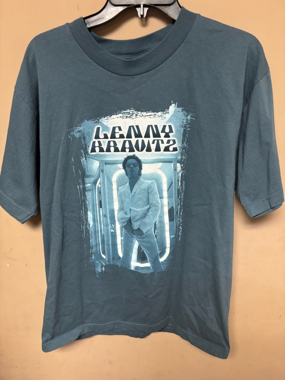 Lenny Kravitz Short Sleeve Graphic Tee in Slate Blue